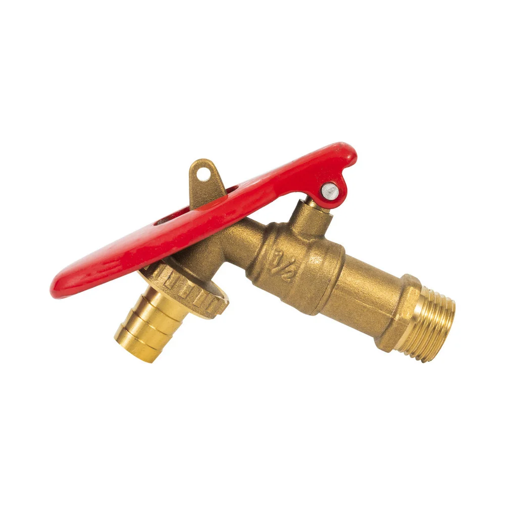 Outdoor anti-theft and anti-freezing lockable faucet with brass spout detail image 3