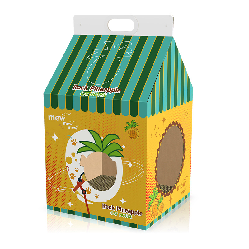 Carefully selected milk cartons, corrugated paper, cat houses, hand-held cardboard boxes, cat houses, pet supplies, cat paw boards, toy beds Application Scenario