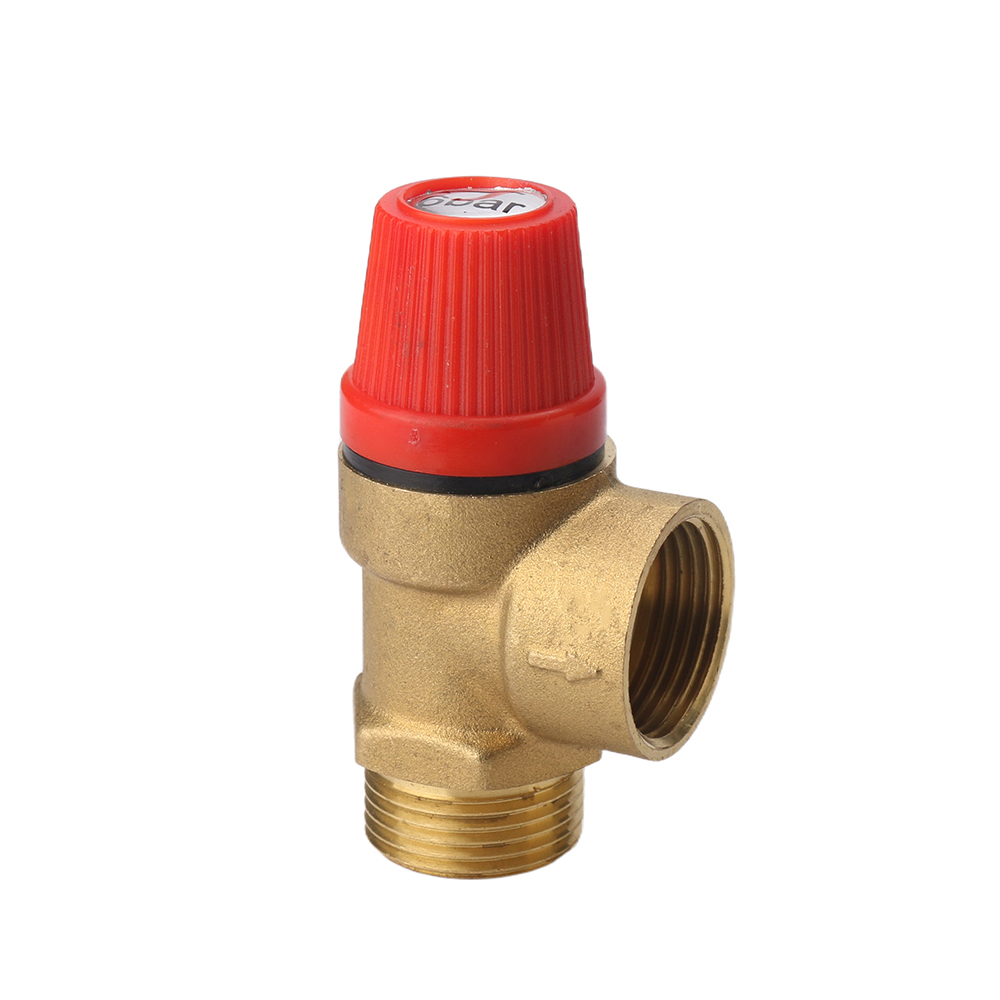 Three-way brass safety valve, wall-mounted boiler pressure relief valve, single-direction safety pressure relief valve for electric water heater boilers detail image 3