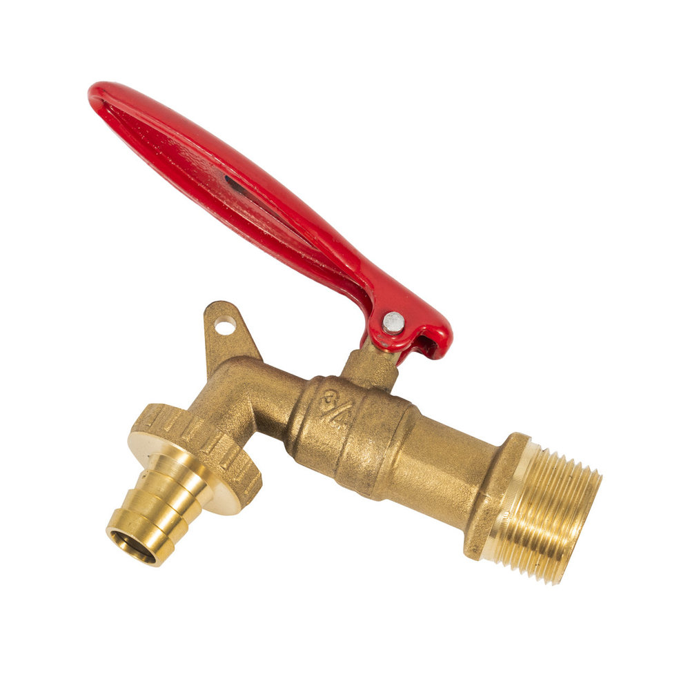 Outdoor anti-theft and anti-freezing lockable faucet with brass spout Application Scenario