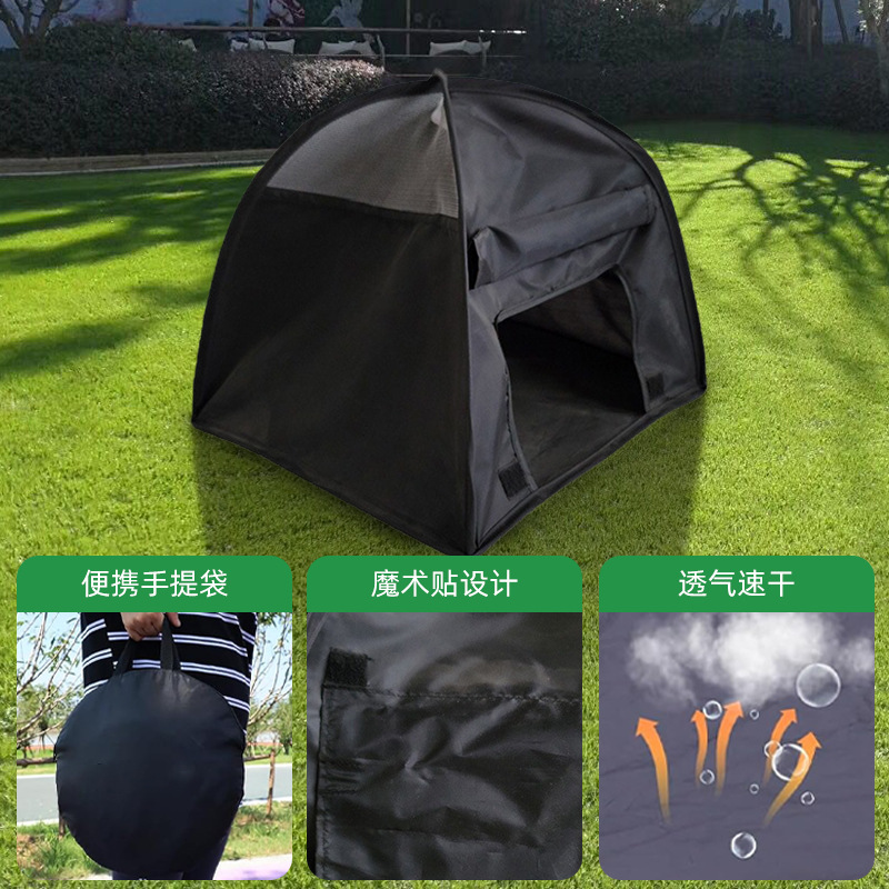 Venta al por mayor portátil pet jaula protección solar al aire libre para gatos y suministros para perros tienda pequeña cuerda perrera para perros perrera para gatos tienda de gato en stock Specification image