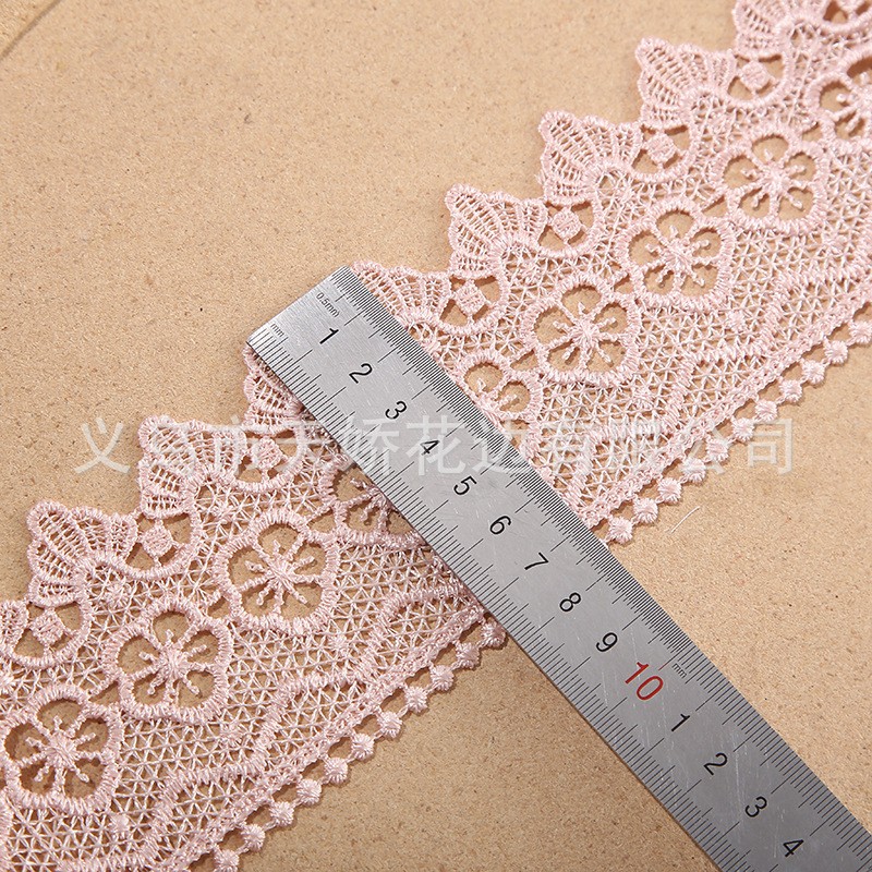New single-sided hollowed-out geometric water-soluble lace clothing accessories diy polyester filament sofa curtains skirt lace Application Scenario