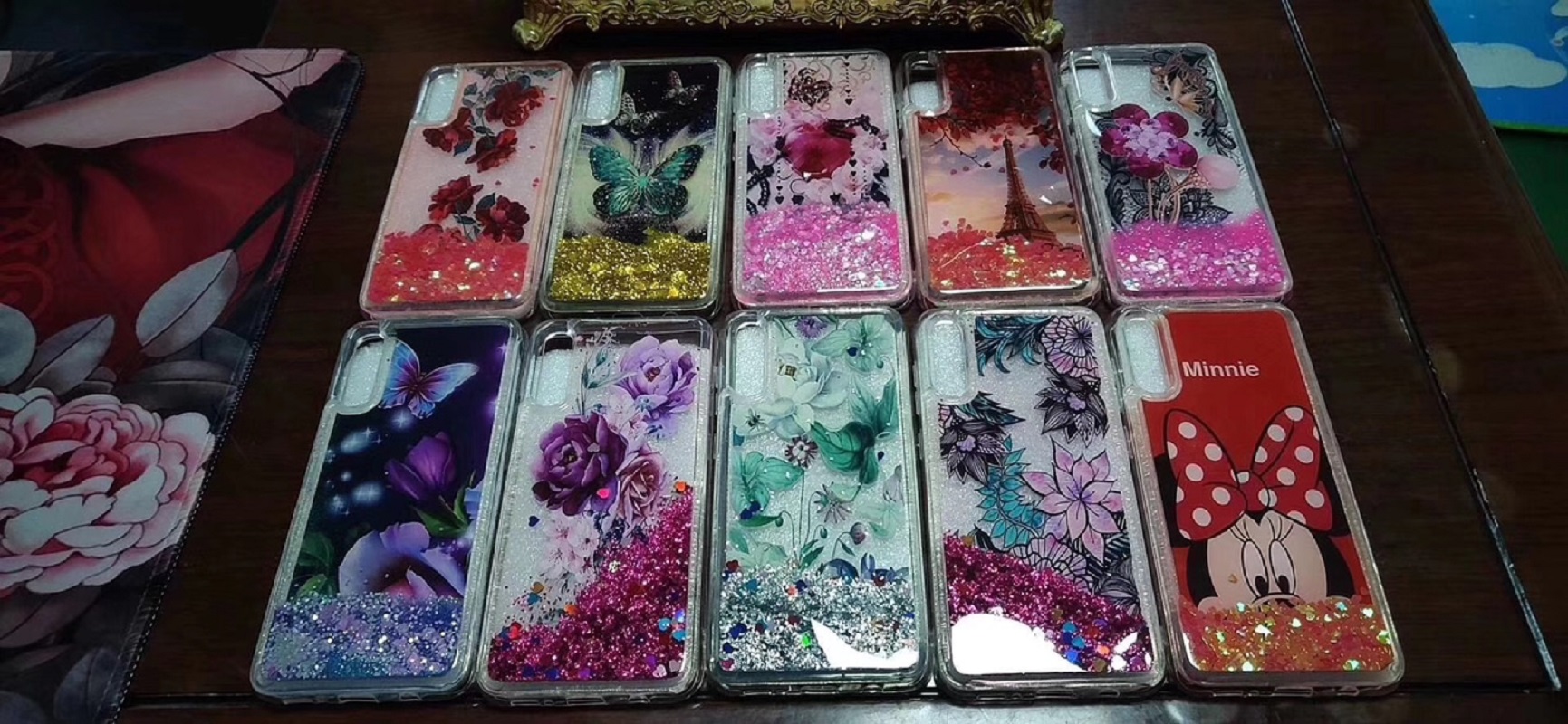 Lychee pattern rotating flat leather case 111157867867
