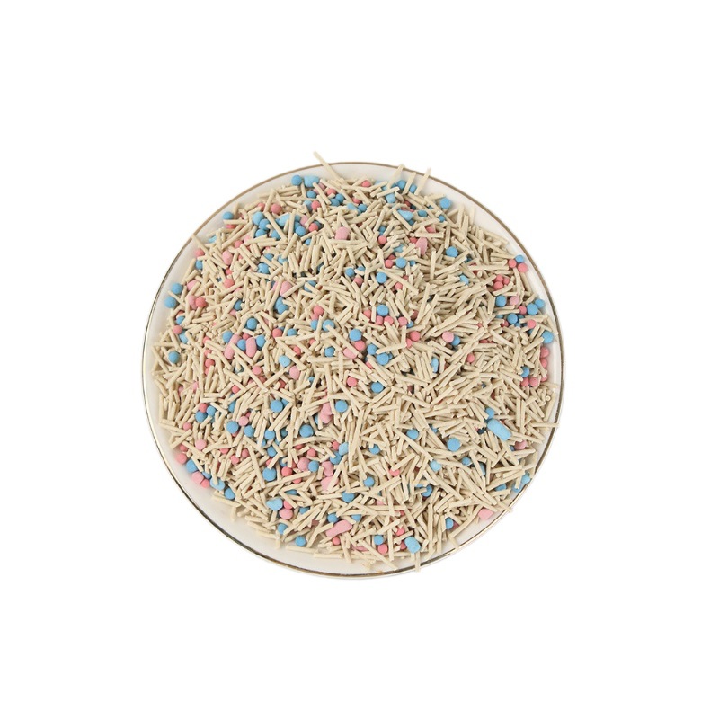 The source factory offers one-piece consignment of new cat litter, high-molecular deodorizing, low-dust, water-absorbing, toilet flushing pet products, and plant sand Item Picture