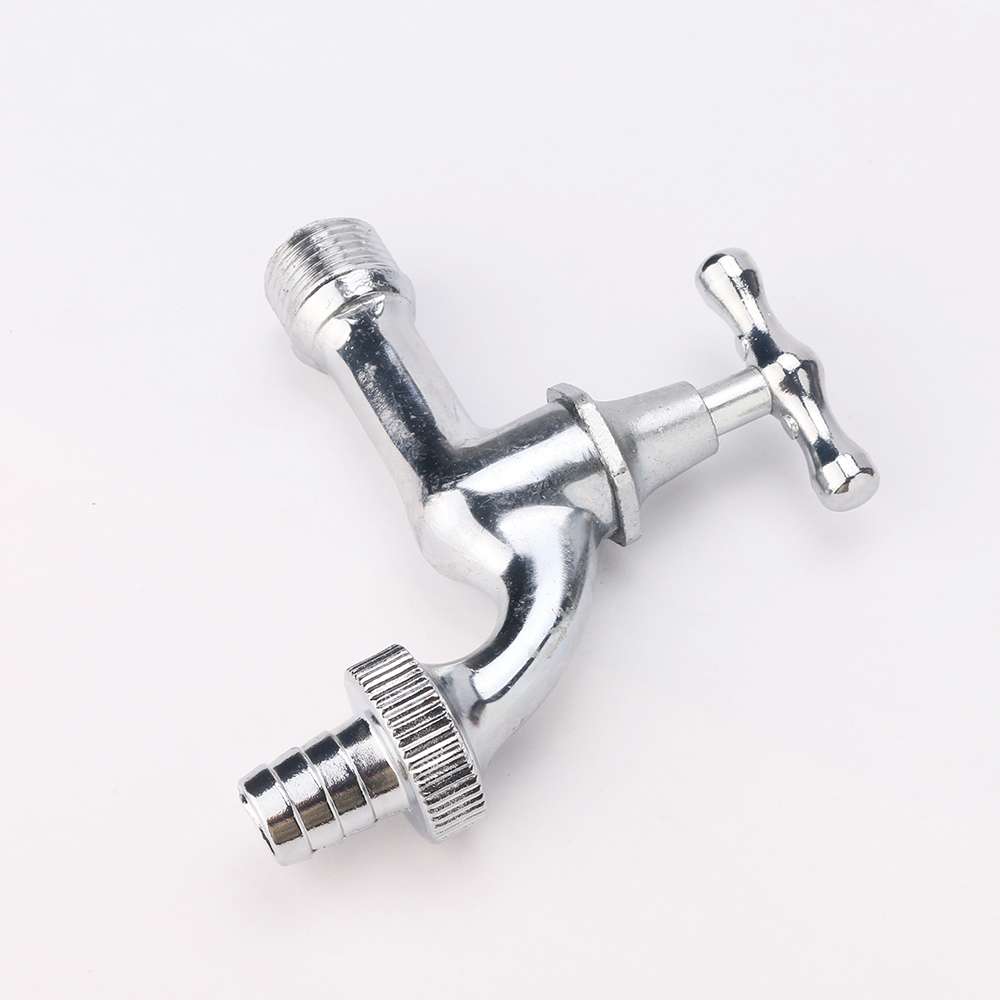 Four-inch chrome-plated cross handle faucet, outdoor construction site hose faucet, Yiwu, Zhejiang
