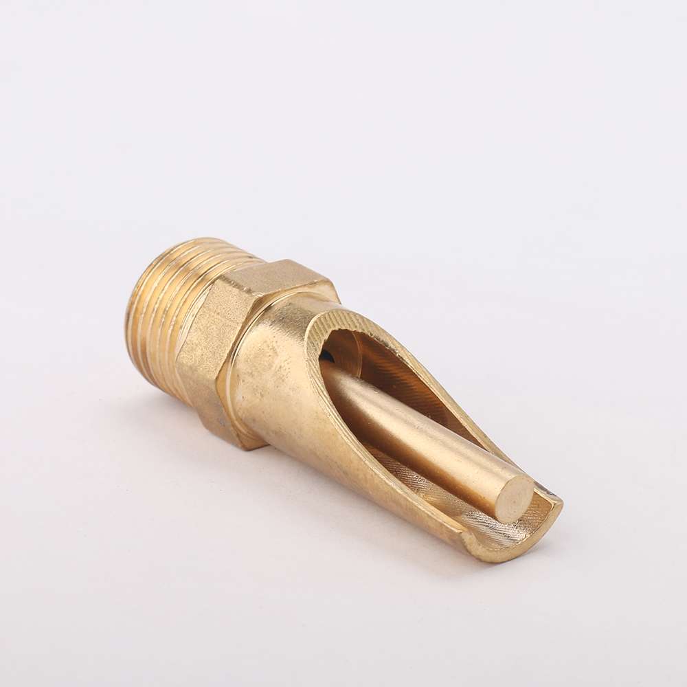 Brass pointed-mouth pig water dispenser, automatic touch water dispenser for pig farms, external thread water-saving drinking water accessories for livestock breeding detail image 6