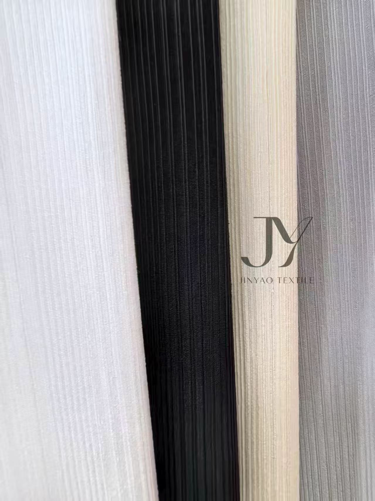 Source factory of high-density vertical beauty stripe knitted fabric for breathable, smooth and anti-pilling women's tight pants and sportswear sets Specification image
