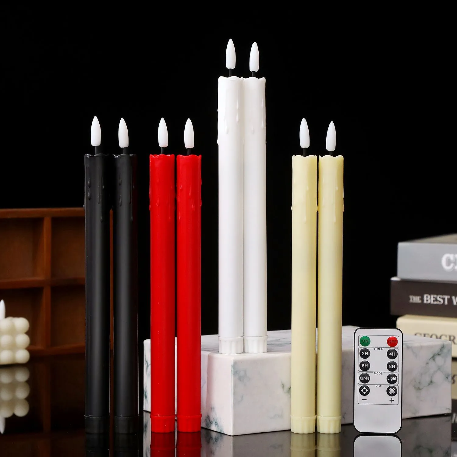 New LED long pole electronic candle, hotel birthday banquet decorative light, Christmas church pole wax, wedding atmosphere light, electronic candle light detail image 5