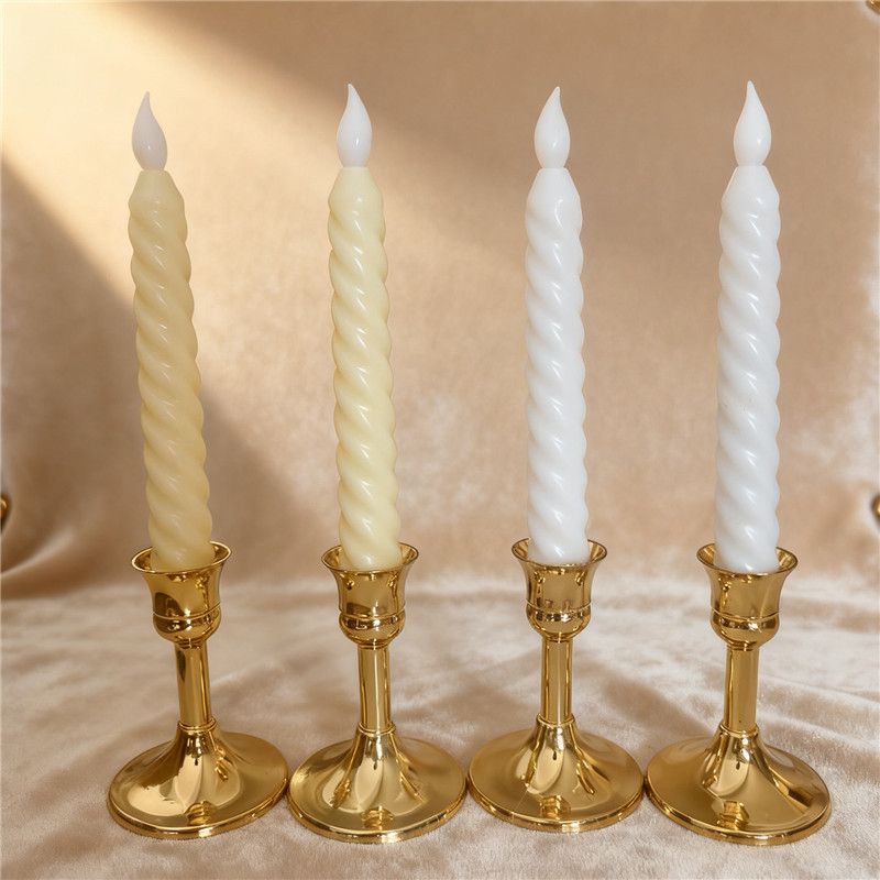 New LED threaded long pole electronic candle, New Year wedding atmosphere, home birthday and wedding simulation decorative candle, electronic candle lamp detail image 2