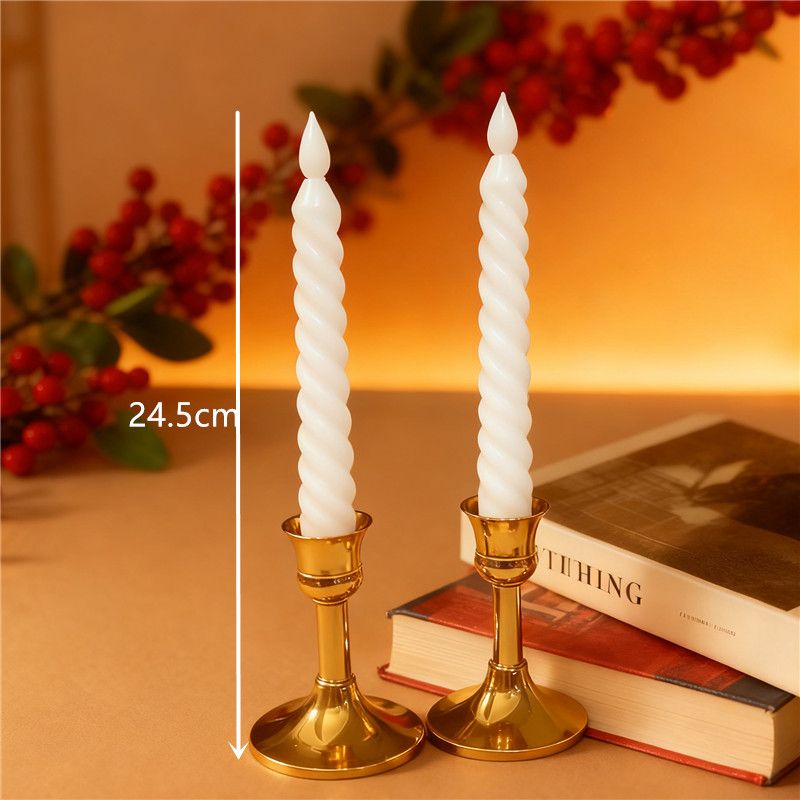 New LED threaded long pole electronic candle, New Year wedding atmosphere, home birthday and wedding simulation decorative candle, electronic candle lamp detail image 7