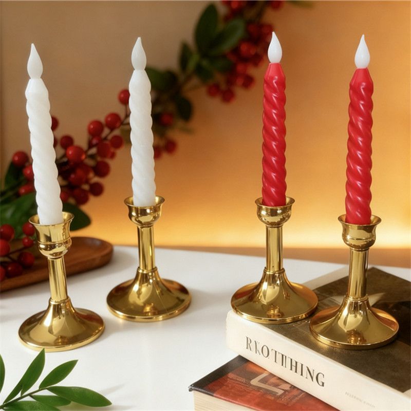 New LED threaded long pole electronic candle, New Year wedding atmosphere, home birthday and wedding simulation decorative candle, electronic candle lamp detail image 5