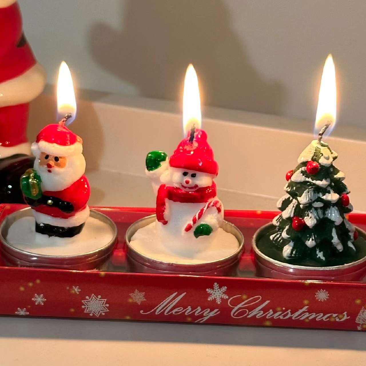 Christmas candles, home mini gifts, Christmas tree candle gift box, atmosphere decoration, Christmas ornaments, candles detail image 9