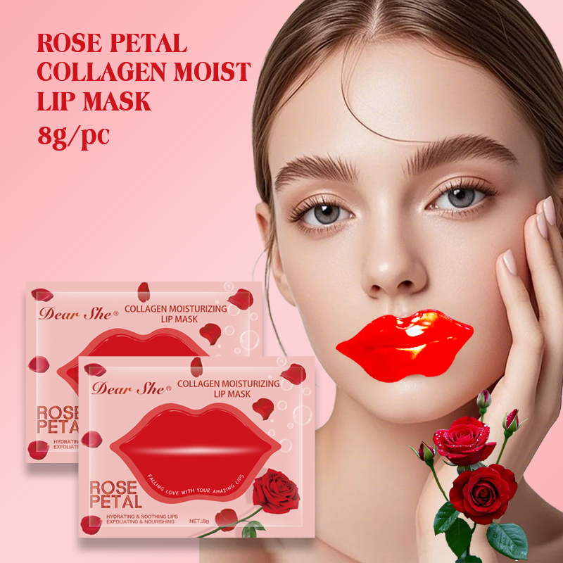 DEAR SHE Rose Essence Crystal Collagen Lip Mask Moisturizes, hydrates and cares for the skin around the lips. Wholesale in stock