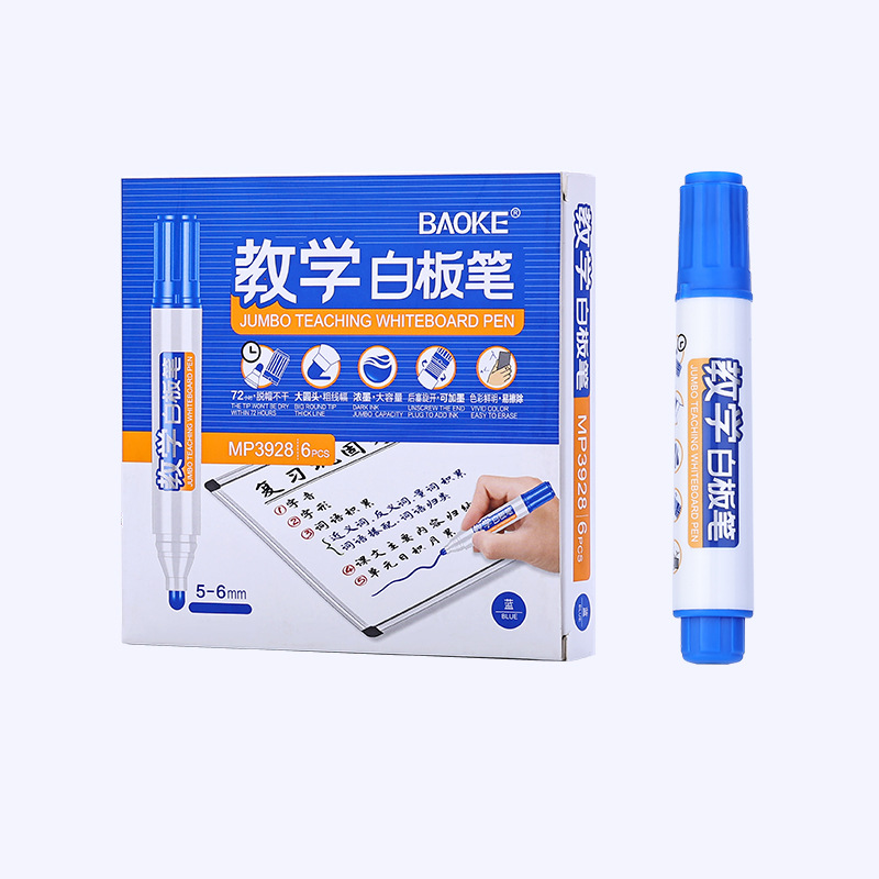 Boker MP3928 de gran capacidad resistente a la escritura fácil de borrar lápiz de pizarra pedagógica suave velocidad seca no marca tres colores marcador Item Picture