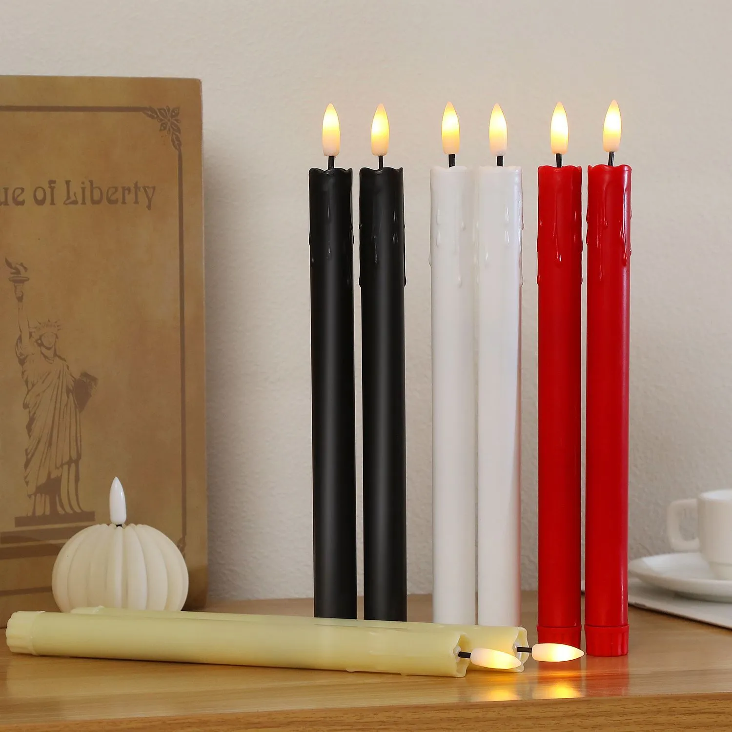 New LED long pole electronic candle, hotel birthday banquet decorative light, Christmas church pole wax, wedding atmosphere light, electronic candle light detail image 4