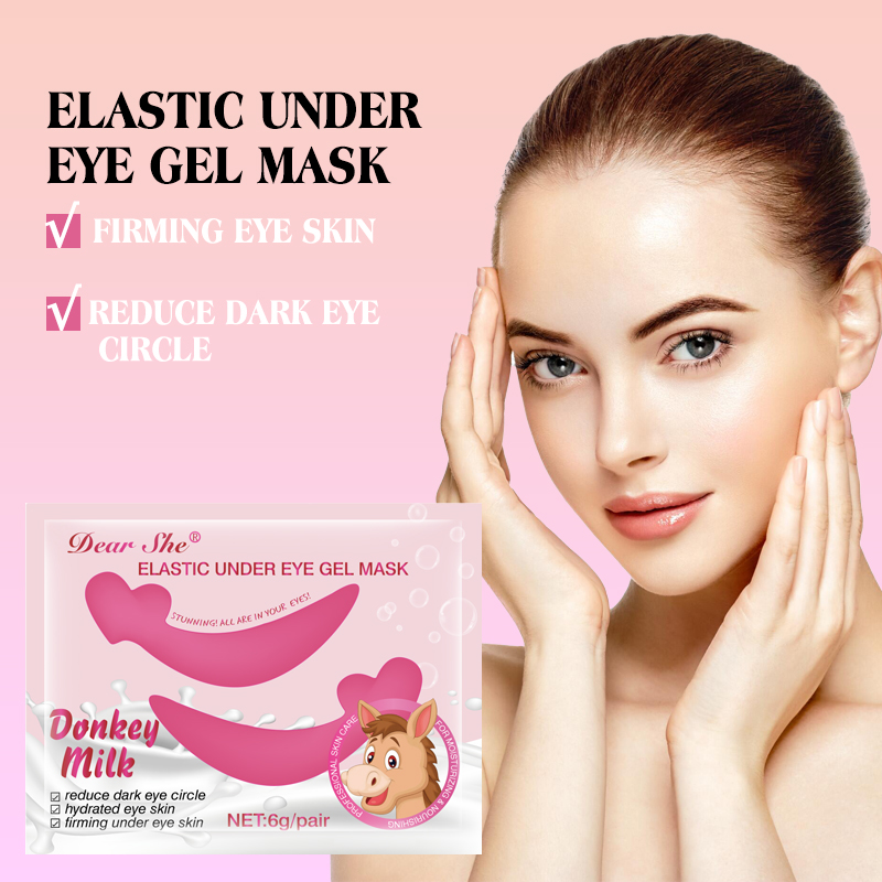 Dear She Elastic Peri-Eye Gel Eye Mask, Donkey milk ingredient Eye mask for removing eye bags
