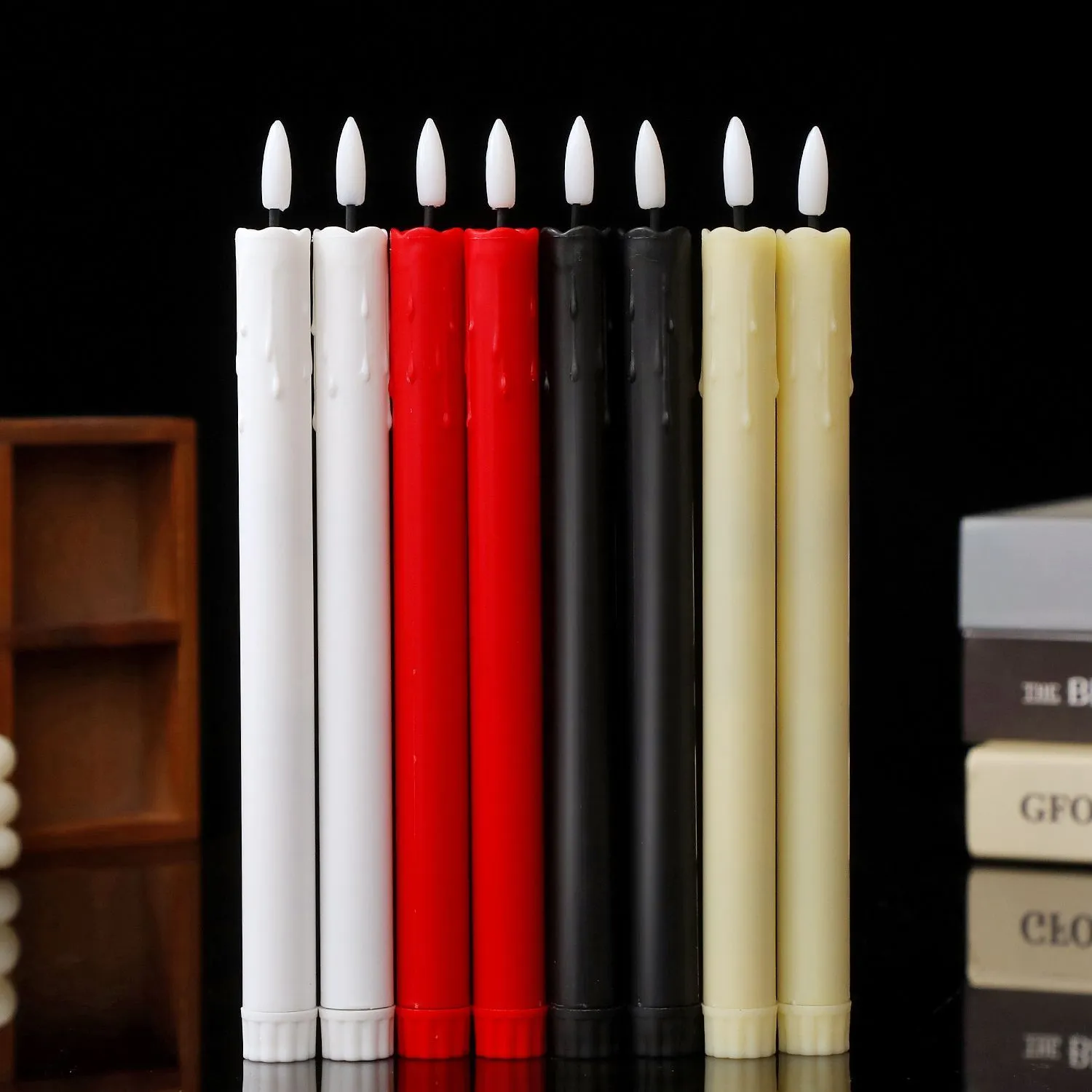 New LED long pole electronic candle, hotel birthday banquet decorative light, Christmas church pole wax, wedding atmosphere light, electronic candle light detail image 7