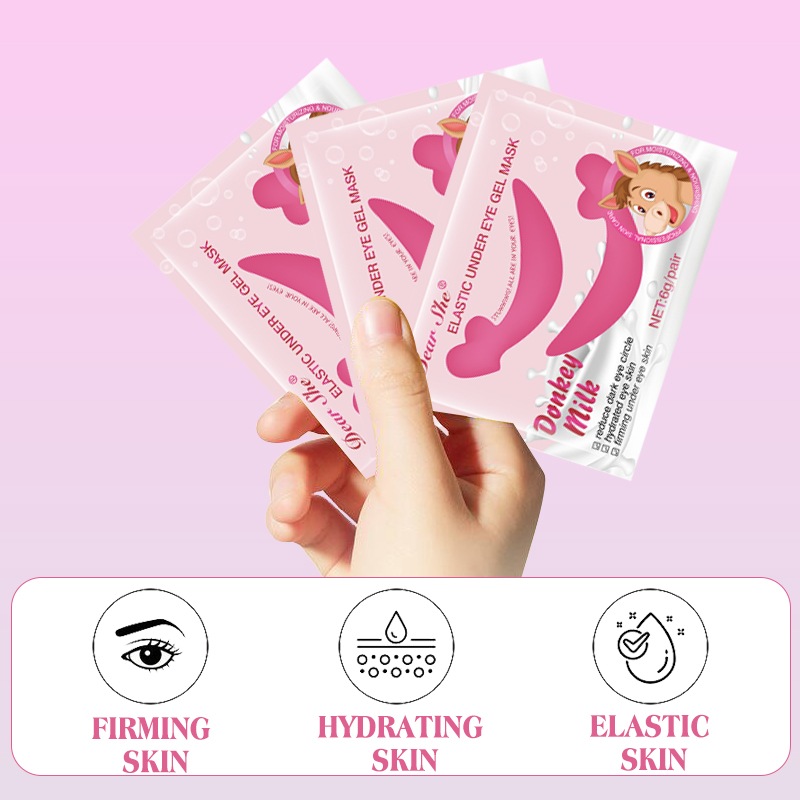 Dear She Elastic Peri-Eye Gel Eye Mask, Donkey milk ingredient Eye mask for removing eye bags Application Scenario