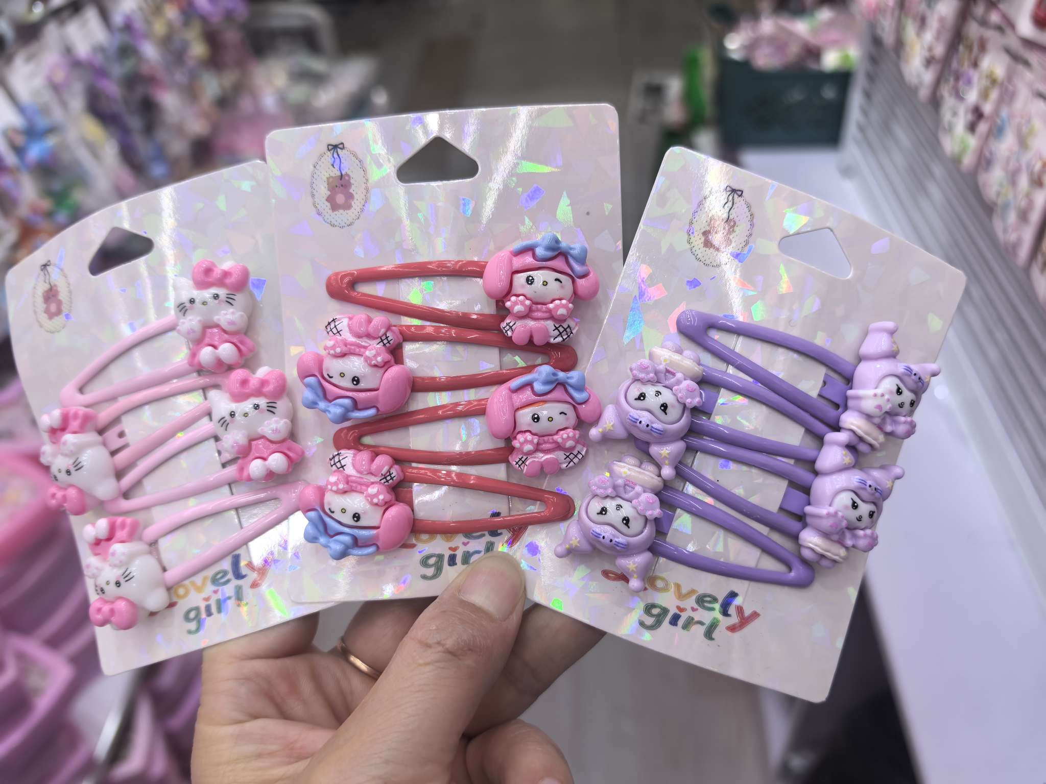 彩色卡通发夹套装 女童可爱头饰多款组合详情图1