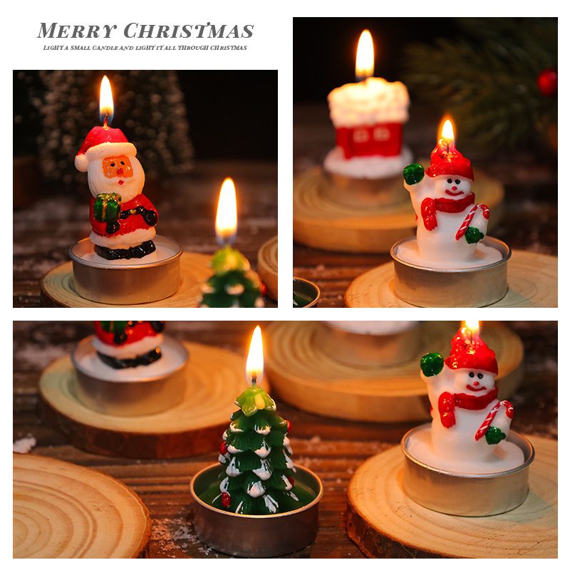 Christmas candles, home mini gifts, Christmas tree candle gift box, atmosphere decoration, Christmas ornaments, candles details Picture