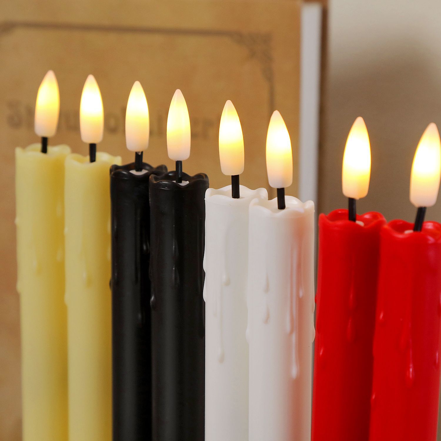New LED long pole electronic candle, hotel birthday banquet decorative light, Christmas church pole wax, wedding atmosphere light, electronic candle light detail image 3