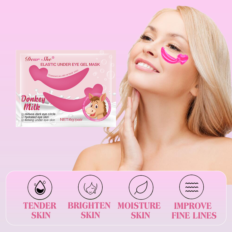 Dear She Elastic Peri-Eye Gel Eye Mask, Donkey milk ingredient Eye mask for removing eye bags Specification image