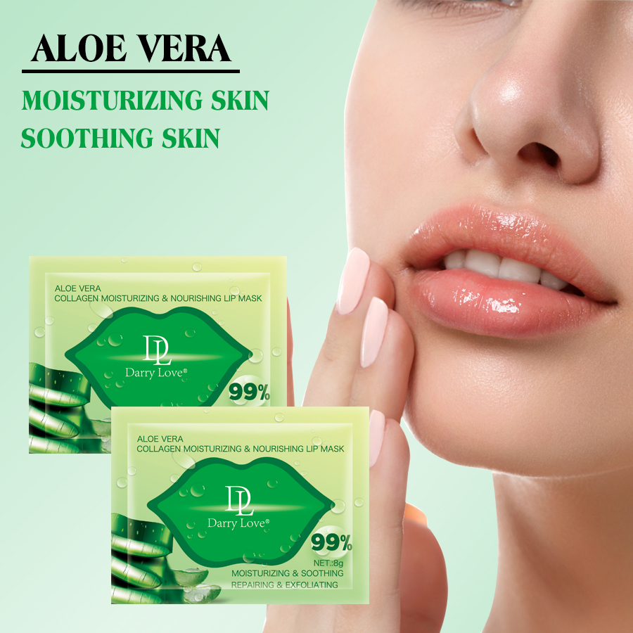 DARRY LOVE Aloe Vera Collagen Brightening Lip Mask highly moisturizing, nourishing and soothing details Picture