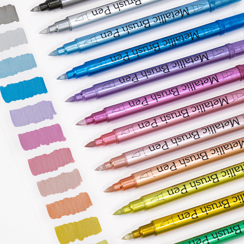 Guangna GN562 double-headed marker pen, metallic marker pen, craft pen, signature pen, diy photo album, black card, doodle pen Specification image