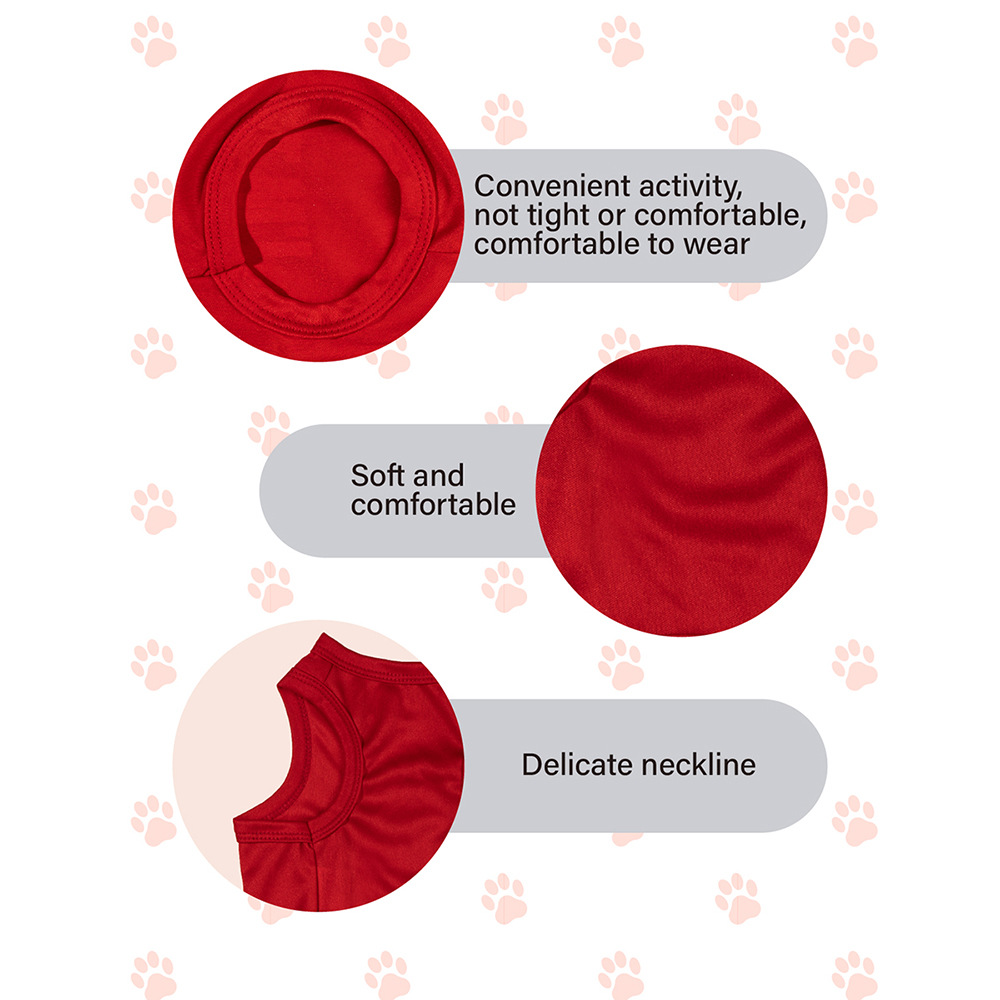 Spring and summer new dog clothes, cute pet clothes, teddy cats, Bichon Frise creative vests, pet supplies and clothing details Picture