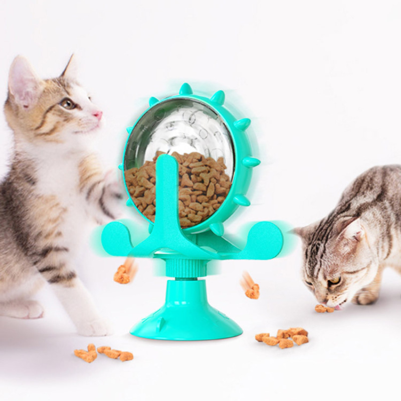 Cat and dog feeding device, rotating feed dispenser, pet toy, self-entertainment item, money wheel magic tool