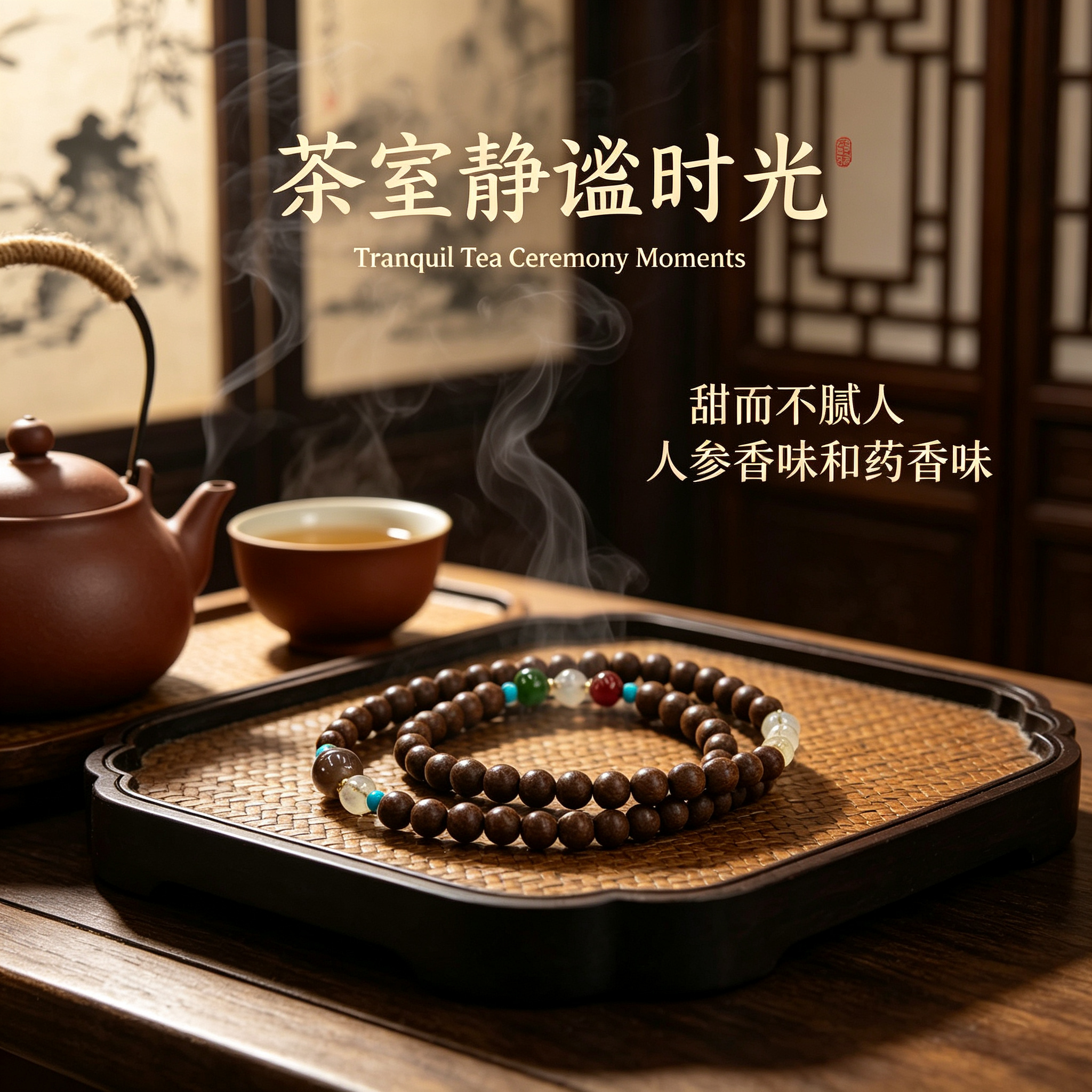 手串/中药手串/合香珠手串/穆斯林手串/水晶手工串细节图