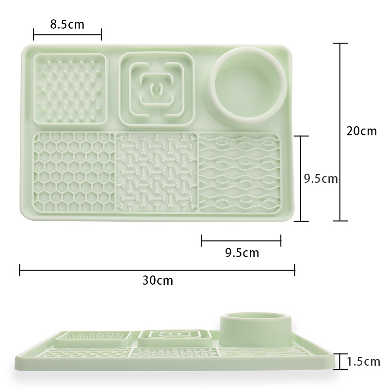 Colored silicone pet feeding pads, special stainless steel feeding bowls for cats, pet supplies Specification image