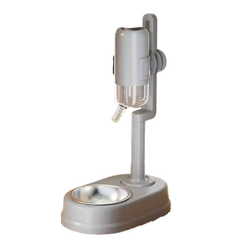 Stainless steel vertical pet drinking water feeder, adjustable automatic ball water dispenser, cat and dog food bowls, pet supplies Item Picture