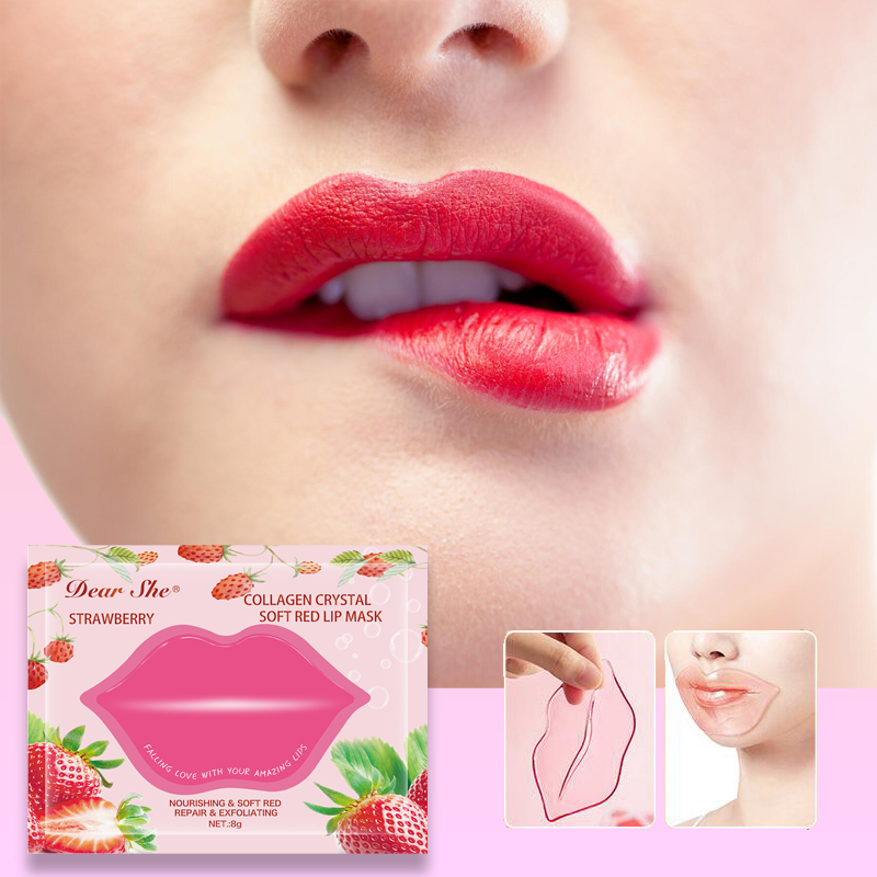 DEAR SHE Strawberry Collagen Lip Mask Moisturizes, nourishes, reduces lip lines and Lip Care wholesale Specification image