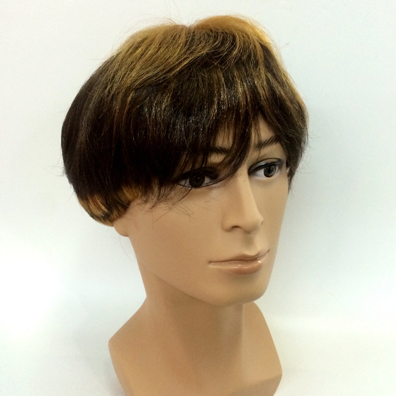 Two-color men's short wigs for export, various types of men's wig covers Item Picture
