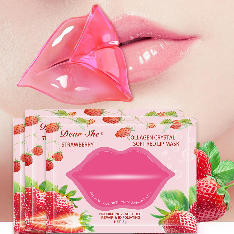 DEAR SHE Strawberry Collagen Lip Mask Moisturizes, nourishes, reduces lip lines and Lip Care wholesale details Picture