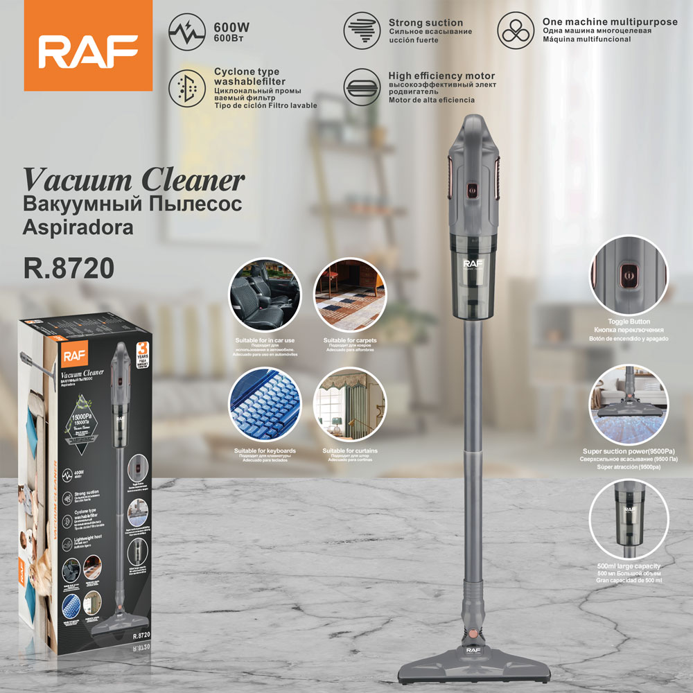 RAF欧规吸尘器家用床上手持式拖地大功率便携式轻巧吸尘器5m
