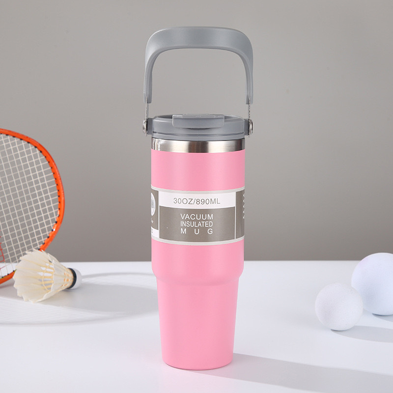 Portable car cup, sports water bottle, portable large-capacity insulated water bottle, leak-proof design, lightweight fitness water cup Item Picture