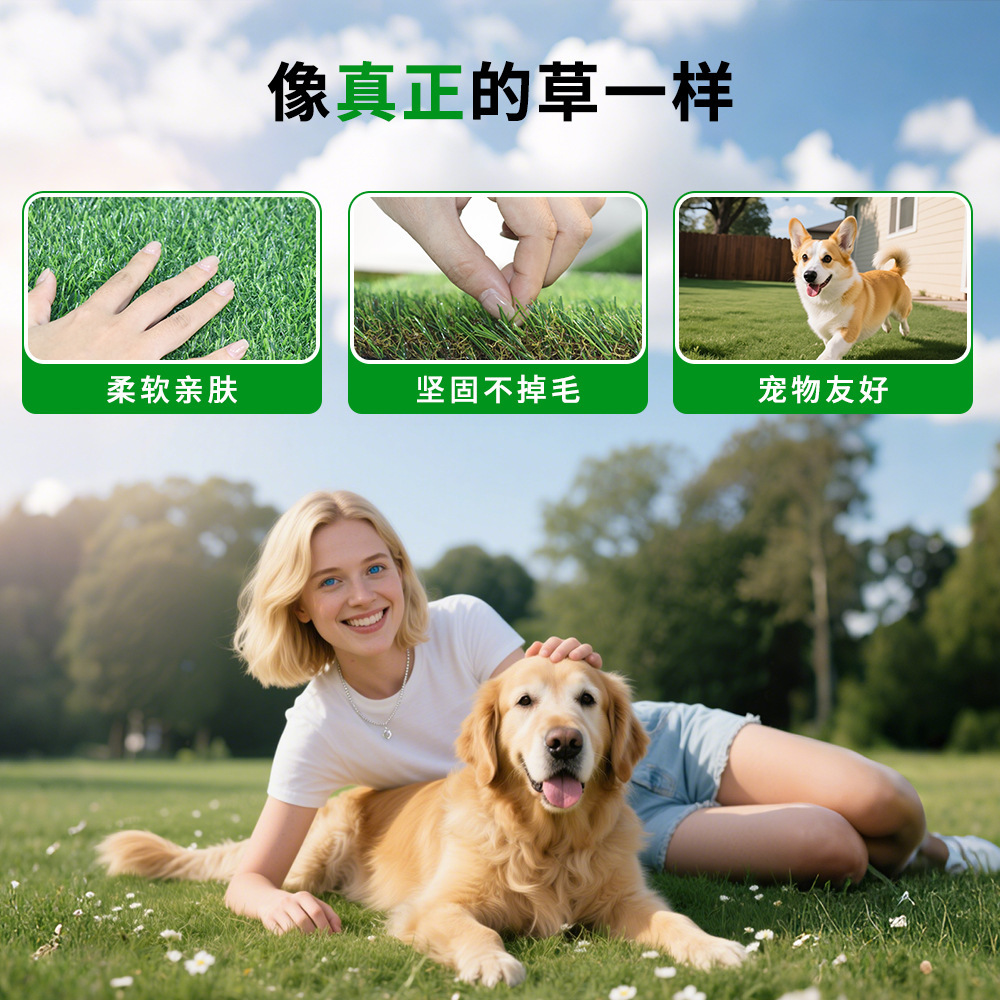 宠物草坪狗厕所假草皮仿真草坪狗狗训练引导定点上厕所神器地毯垫详情1