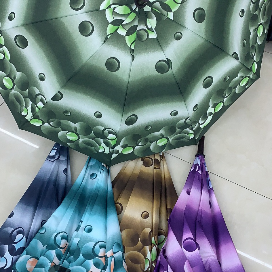 恒盾绿色波点折叠伞 三折晴雨两用轻便防晒防风