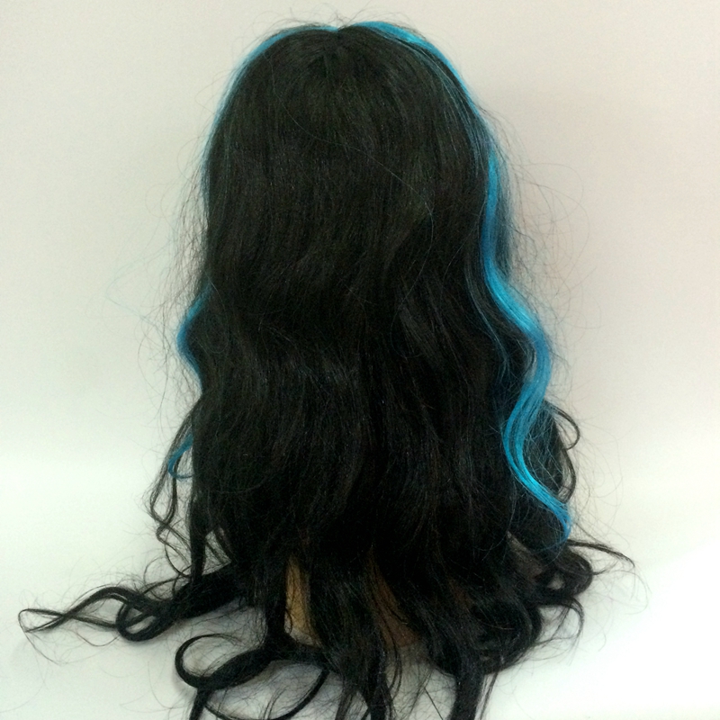 Two-color wavy hair festival carnival long curly wig long curly hair party festival head wig Specification image