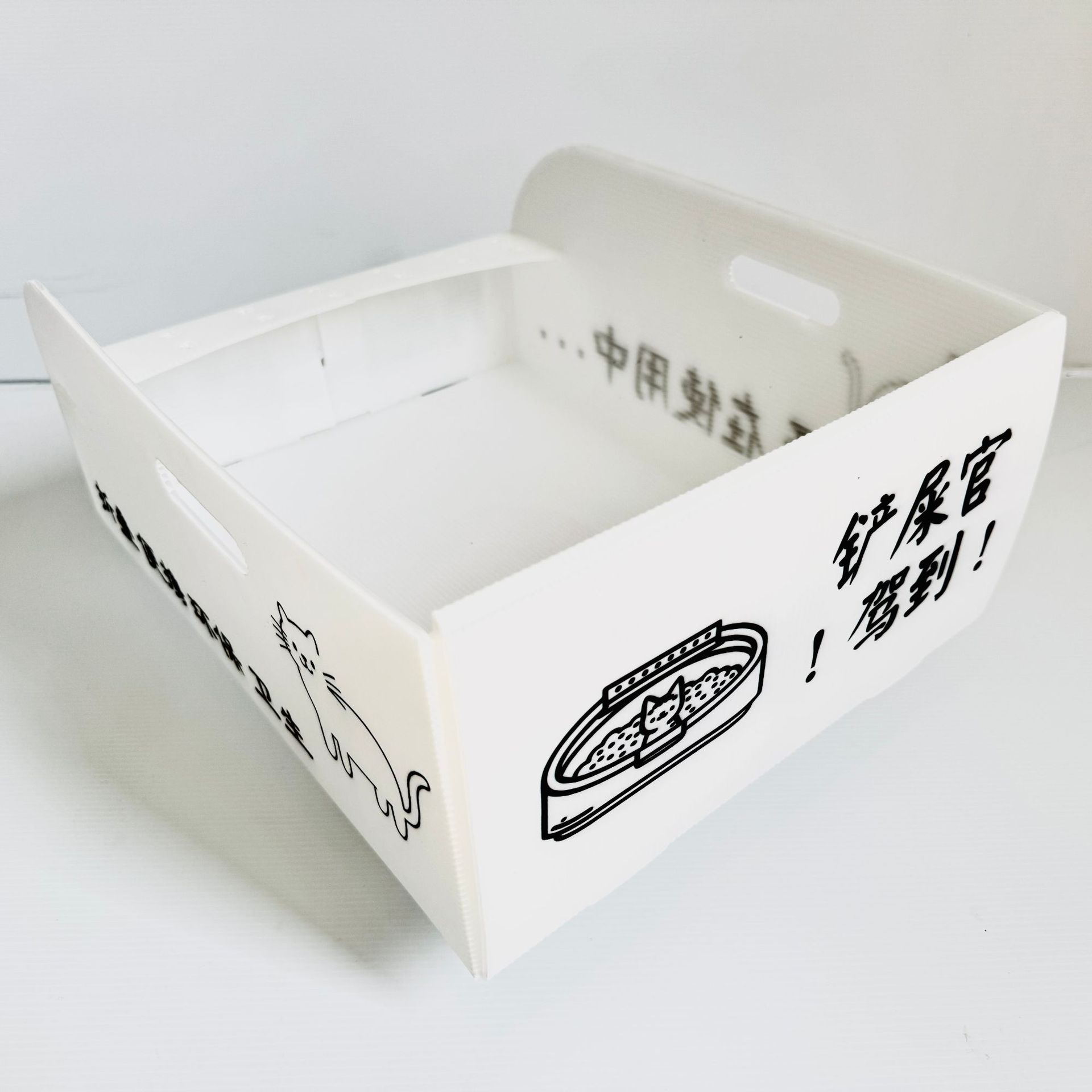 Cross-border food grade desechable mes lanza lavabo de la arena del gato placa hueca plástica viaje lavabo portátil de la arena del gato inodoro impermeable del gato details Picture