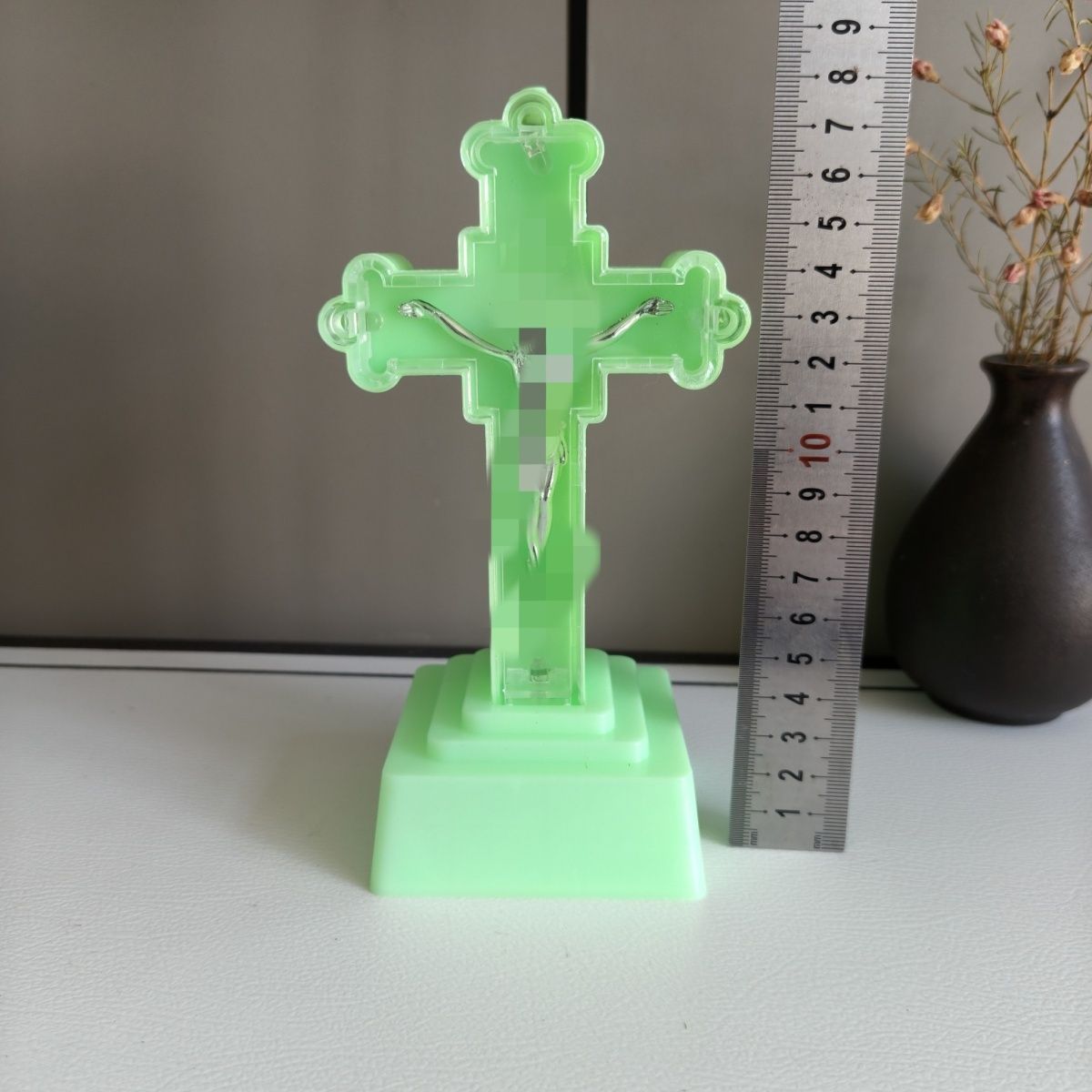 Cross decoration, night-luminous battery night light, cross decoration, electronic wax, electronic wax, electronic candle lamp
