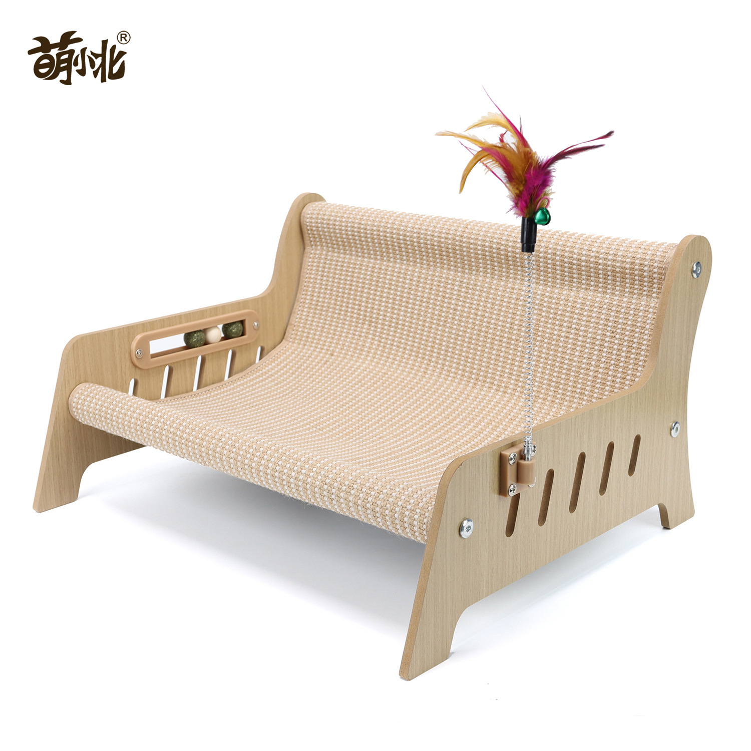 Cat sofa bed, summer cat bed, jute mat, wear-resistant pet cat toy, play cat scratch board, non-shedding pet supplies Specification image