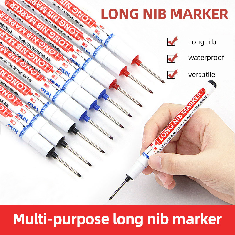 Oil-based waterproof and wear-resistant deep hole pen, woodworking long head marker pen, bathroom tile multi-functional and multi-purpose marker pen Application Scenario