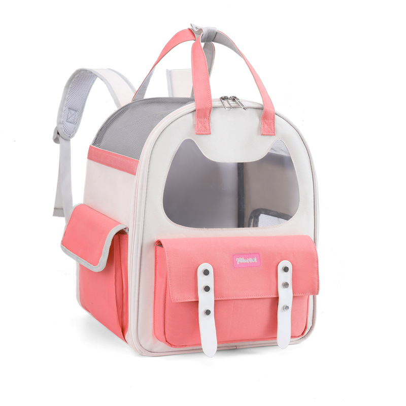 Nuevo estilo portátil pet bag wholesale doble hombro portátil transpirable pet products mochila aircase cat bag Item Picture