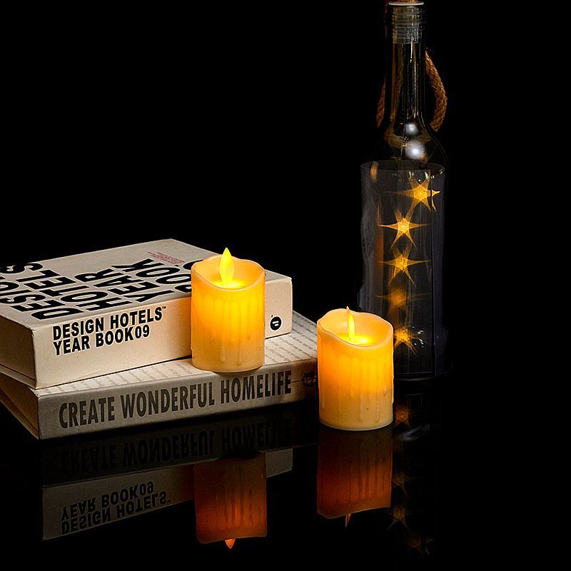 Christmas atmosphere style high-end decoration birthday arrangement special simulation flame swinging led electronic candle lamp, ins electronic candle lamp, electronic candle lamp details Picture