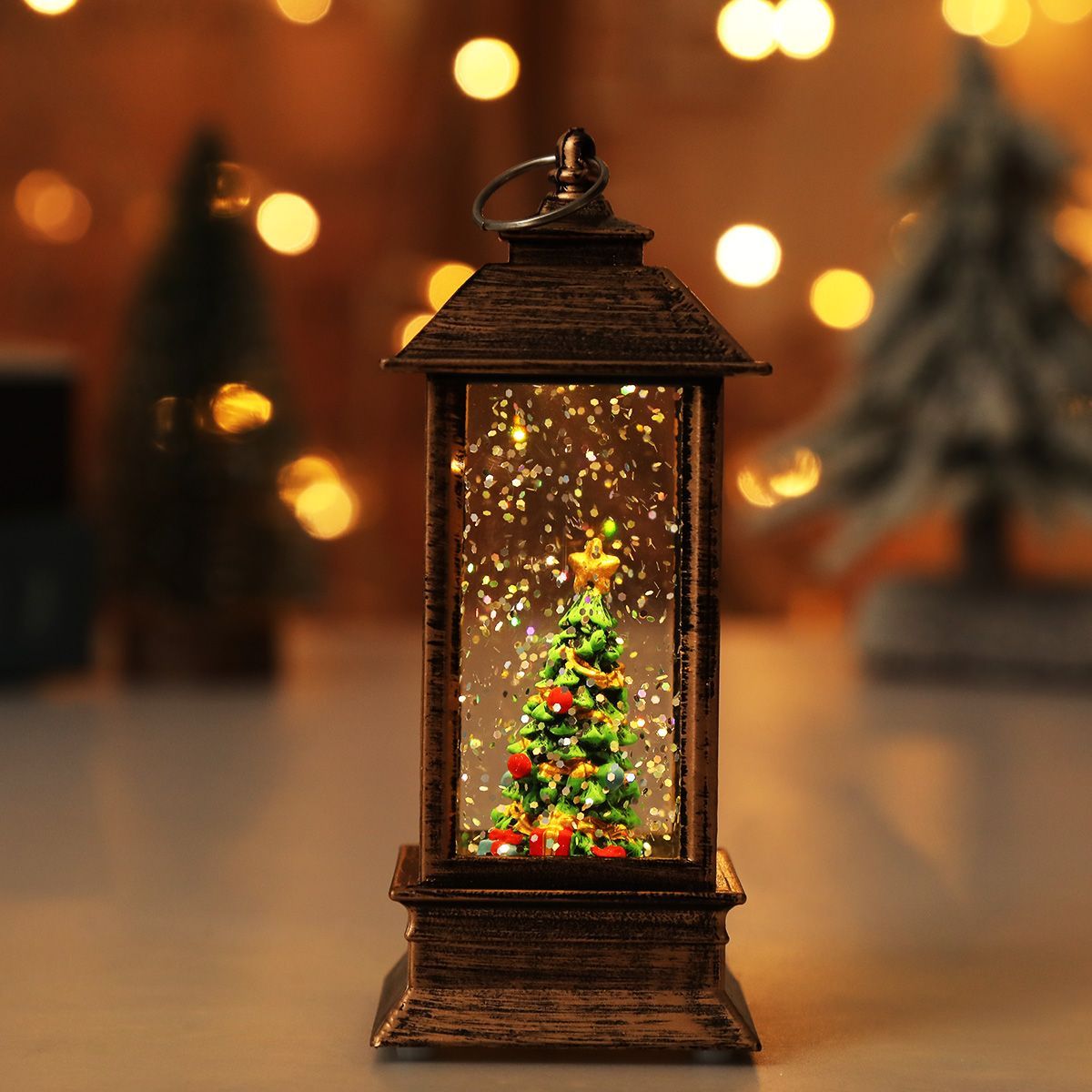 Christmas wind lights, LED electronic candle lights, retro night lights, elderly snowman table ornaments, Christmas decorations, ambient lights detail image 2