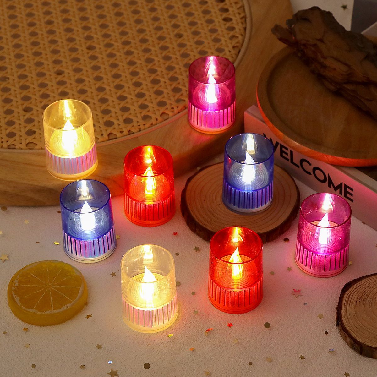 New led transparent electronic candle lamp, birthday confession and proposal atmosphere, electronic candle decoration, romantic dinner lamp, electronic wax detail image 9