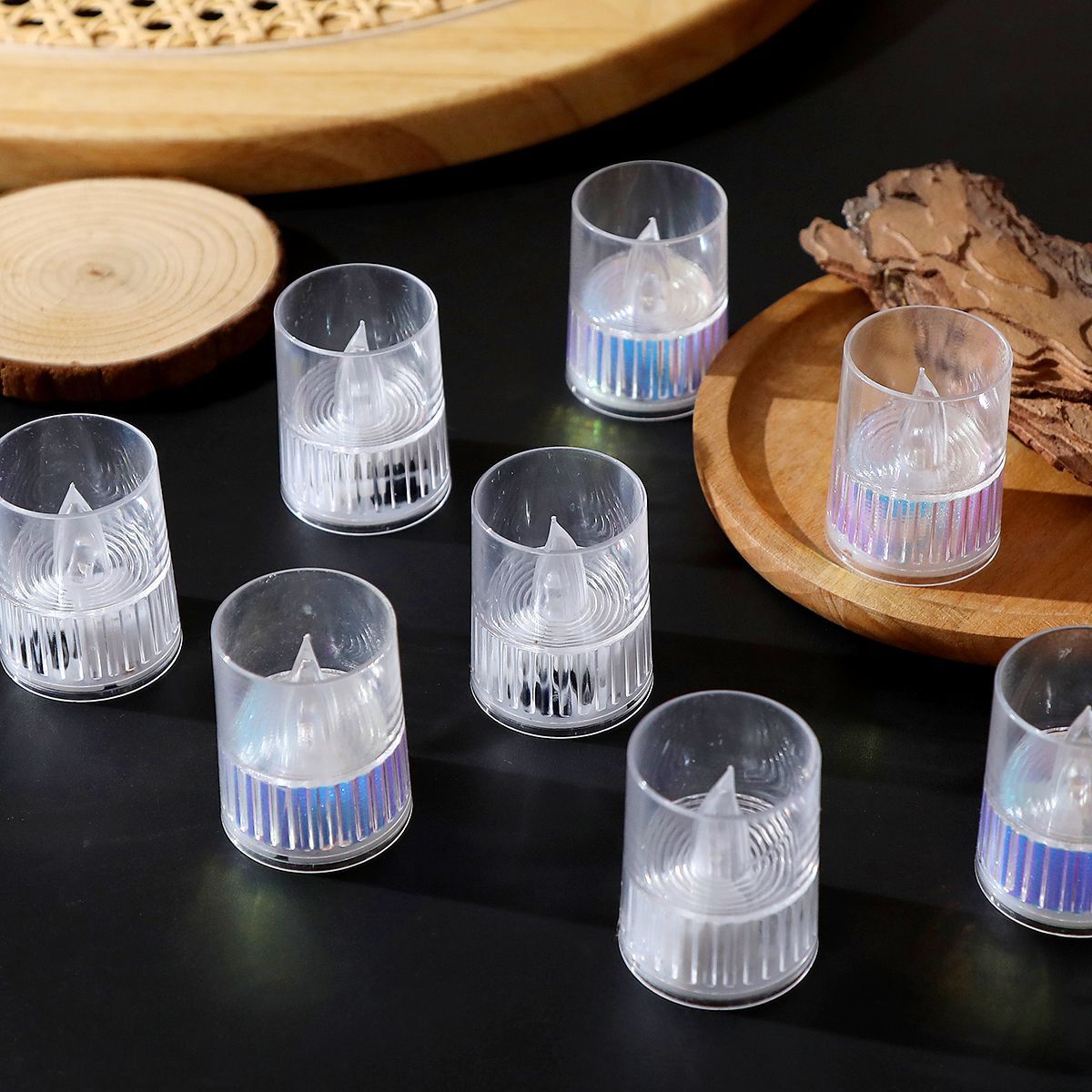 New led transparent electronic candle lamp, birthday confession and proposal atmosphere, electronic candle decoration, romantic dinner lamp, electronic wax detail image 6